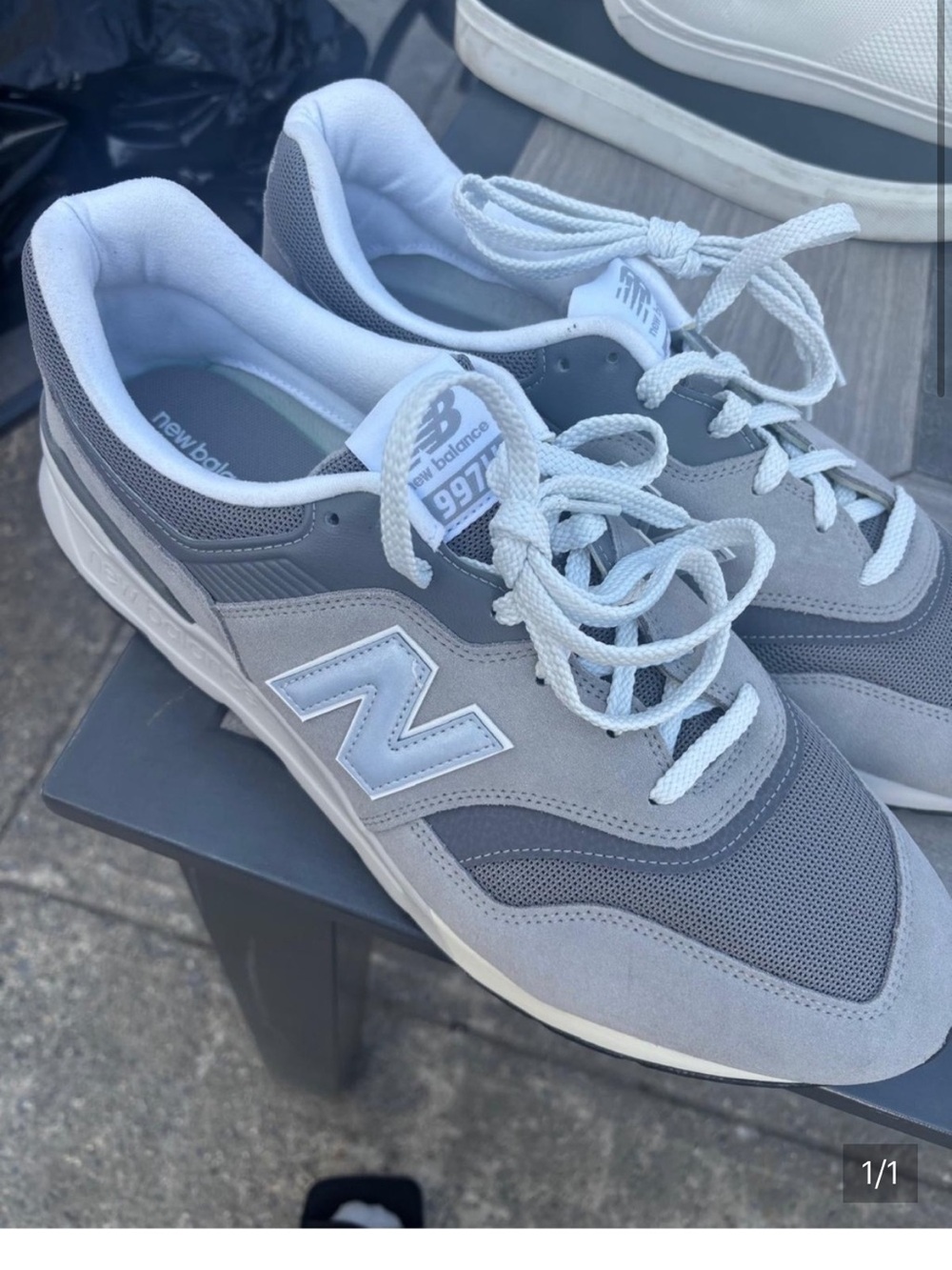 New Balance Grey and White Men's Casual Sneakers